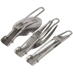 Набор столовых приборов походный, нержавеющая сталь, ложка 162х38 мм, вилка 160х24 мм, нож 165х11 мм