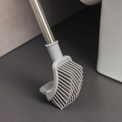 Ёрш для туалета без подставки ДОЛЯНА 10х58 см, цвет серый, силиконовый (7167286)