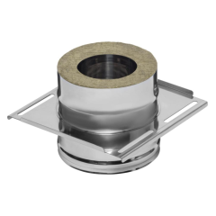 Дымоход площадка монтажная 0,5мм Ф150*210 нержавеющая сталь (Феррум)