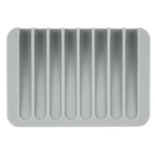 Мыльница РЫЖИЙ КОТ 11,3х8 см, силикон, серый 104261 (820201)