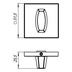 Фиксатор ARMADILLO BK6.K.USS52 (WC-BOLT BK6 USS) MWSC-33 итальянский тисненый (39267)