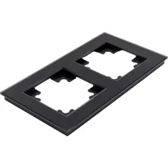 Рамка 2-пост Катрин стекло черный GFR00-7002-05