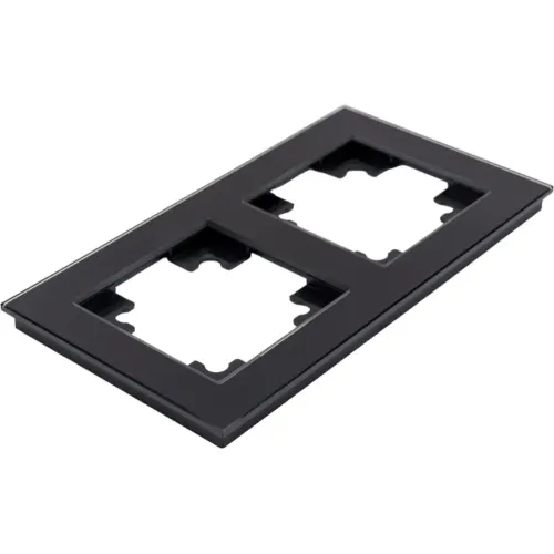 Рамка 2-пост Катрин стекло черный GFR00-7002-05