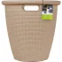 Кашпо InGreen Rattan молочный шоколад 30 л, внутренний горшок 16 л (164-355)