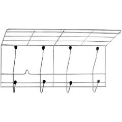 Вешалка настенная NIKA 470х9х250мм 4 крючка оцинкованная 11.1 (101144)