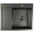 Мойка нерж. врезная MIXLINE PRO 60х50 тол. 3 мм, правая, черный графит, с сифоном
