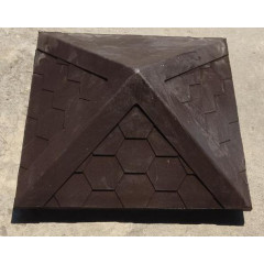 Колпак на столб полимерно-песчаный (385х385) Коричневый