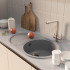 Мойка комп. MIXLINE ML-GM16 460х730x180мм, овальная, графит (342), сифон