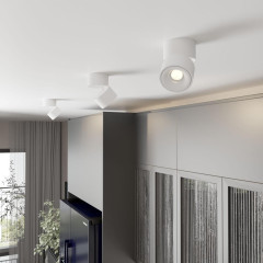 Светильник накладной ES DLR031 15W 3000K белый/матовый