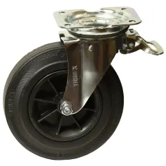 Опора поворотная колесная с тормозом SCb 80  ф200мм, г/п-100кг