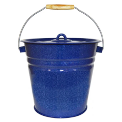 Ведро эмаль 12л с крышкой 2с28 без рисунка Северсталь