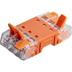 Клемма с рычажком проходная 3х3  0.2 до 2.5 кв.мм разъем. соединения NAVIGATOR 95185