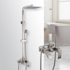 Душевая стойка FRAP F24803 нерж. сталь, сатин