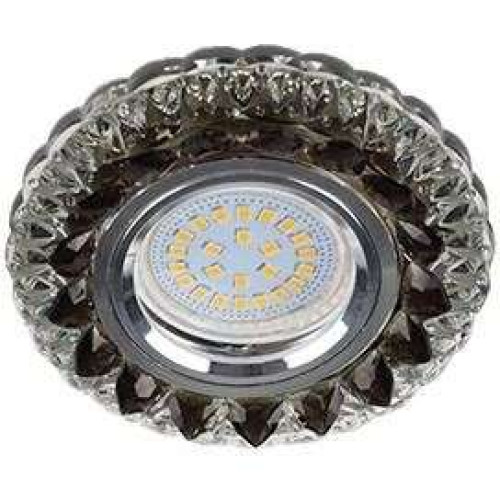 Свет. точ. ECOLA LD7009 MR16 Кристалл черный/хром FK16CCEFB(622608)