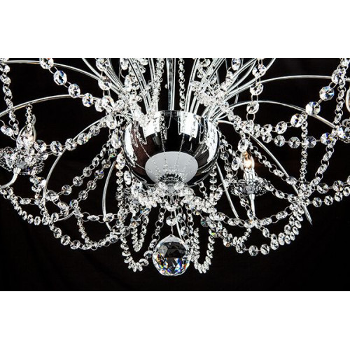 Светильник EUROSVET 10002/8 хром/прозрачный хрусталь Strotskis