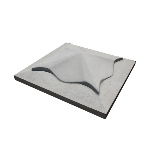 Оголовник столба Садко  Медуза серый 450х450