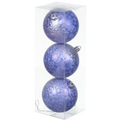 Шары новогодние набор 3шт 8см, голубой (SYQC-012168)