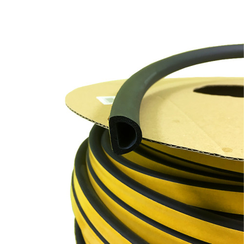 Уплотнитель KIM TEC D-профиль, черный 21х15мм (цена за 1м)