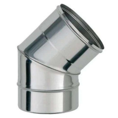 Дымоход колено 0,8мм 45гр Ф115 нержавеющая сталь (Феррум)