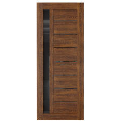 Дверное полотно Q37 ДО 80 Корадубов янтарь, покрытие ПВХ (Корадубов) (лакобель,черное)