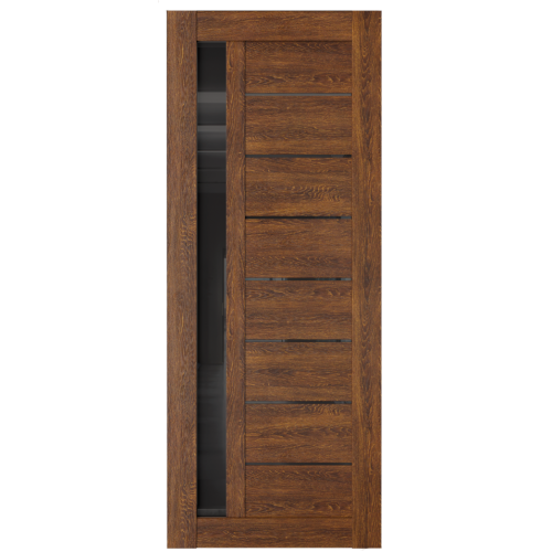 Дверное полотно Q37 ДО 80 Корадубов янтарь, покрытие ПВХ (Корадубов) (лакобель,черное)