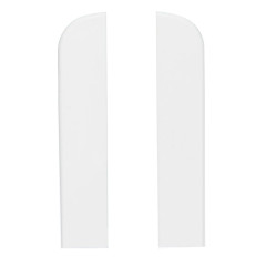 Заглушка торцевая для вспененного плинтуса Юни 80мм/Белый