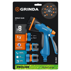 Пистолет-распылитель GRINDA PROLine B-812 с набором (429114)
