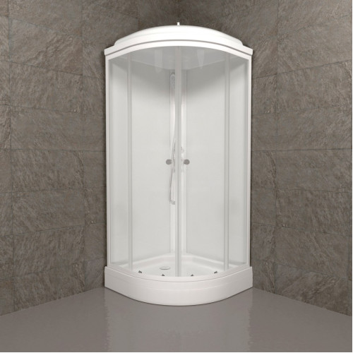 Душевая кабина ТРИТОН 88х88см низ. поддон, ЭКСТРА, белое. заднее стекло (8кор.)