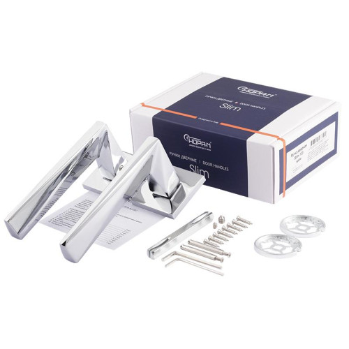 Ручки раздельные НОРА-М Slim 133K хром (18303)