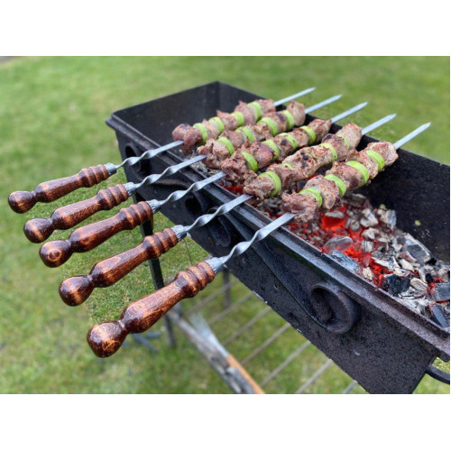 Шампур с деревянной ручкой 12х40