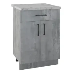 Стол рабочий EVA GOLD с 1 ящиком 60 светлый цемент