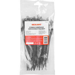 Стяжка кабельная под винт (хомут) REXANT 150 x 3,6 мм черн. 100шт