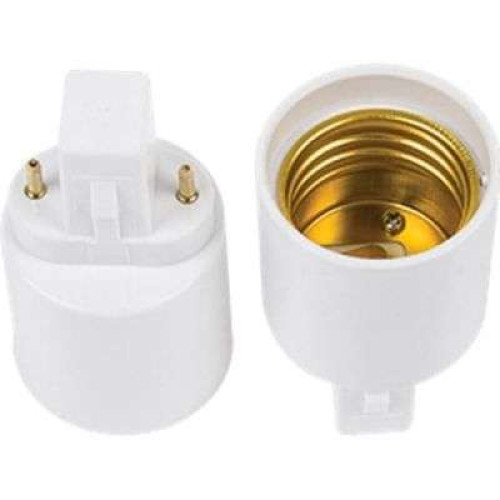 Патрон-переходник G23-->E27 белый пласт. ECOLA G23E7WEAY (583620)