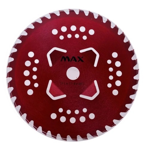Диск для триммера MAX B0229D 255х25,4х40Т с победитовыми напайками, красный