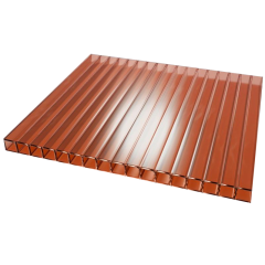 Поликарбонат  сотовый  4мм коричневый 12*2,1м (10лет) Продаётся КРАТНО 3м!!!