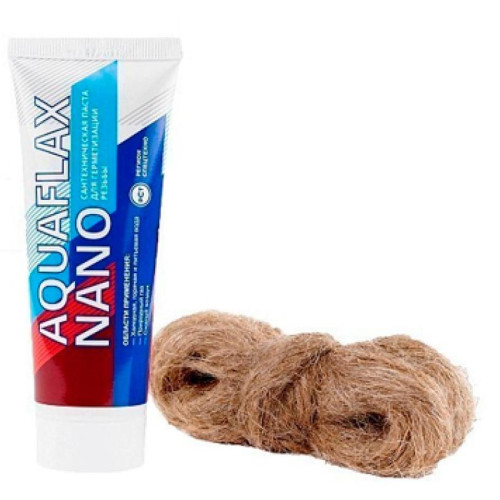 Паста сантехническая 80гр + лён 20гр AquaflaxNano