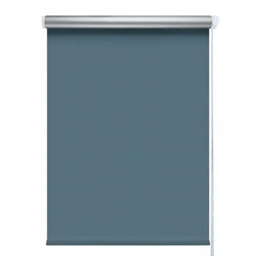 Рулонные жалюзи Блэкаут сильвер 47*175 цвет синий