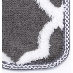 Набор ковриков для ванной и туалета 2шт ДОЛЯНА 40х50см+50х80см Трафарет (4597767)