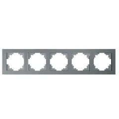 Рамка 5-пост Катрин стекло серебро GFR00-7005-03