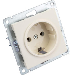 Розетка 2P+Е Universal Афина 16А сл.кость А0028-I