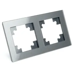 Рамка 2-пост Катрин стекло графит GFR00-7002-06