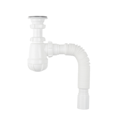 Сифон для мойки Z-PRO 1 1/2' с гибкой трубой 40х40/50, длина винта 80 мм (2005)