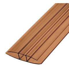 Поликарбонат сот. H-профиль 6-8мм, 6м бронза