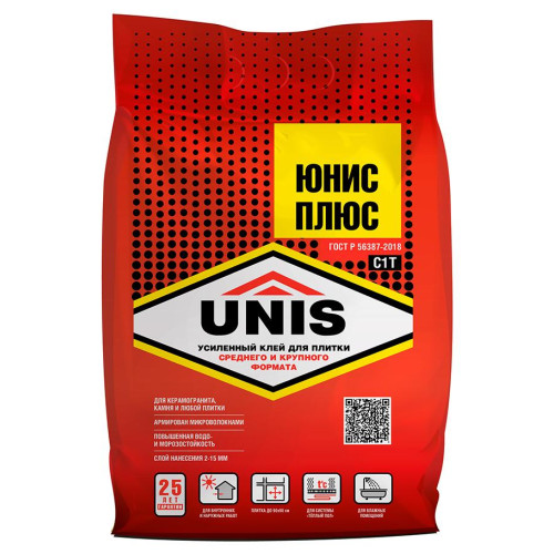 Клей д/плитки UNIS Плюс 5кг
