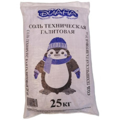 Соль техническая ДИАНА галитовая 25 кг