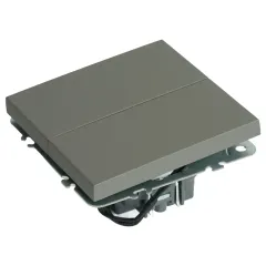 Выключатель 2-кл ЭМИЛИ платиново-серый RSW10-5104-10