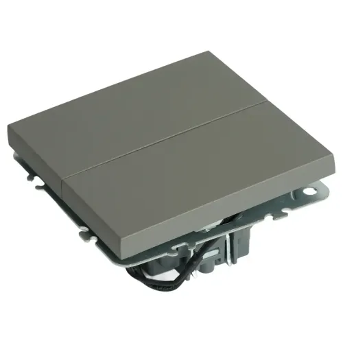 Выключатель 2-кл ЭМИЛИ платиново-серый RSW10-5104-10