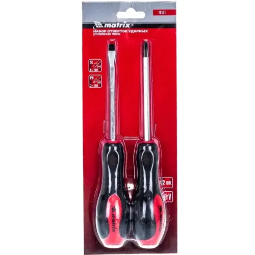 Набор отверток MATRIX ударные 2 шт (19121)