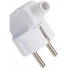 Вилка STEKKER 2P+Е угловая 16А белая PPG16-41-202 32850