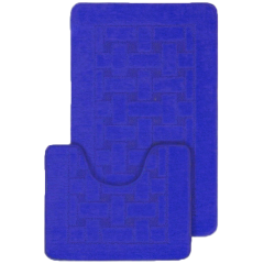 Набор ковриков для ванной и туалета 2шт ZALEL 55х90 синий